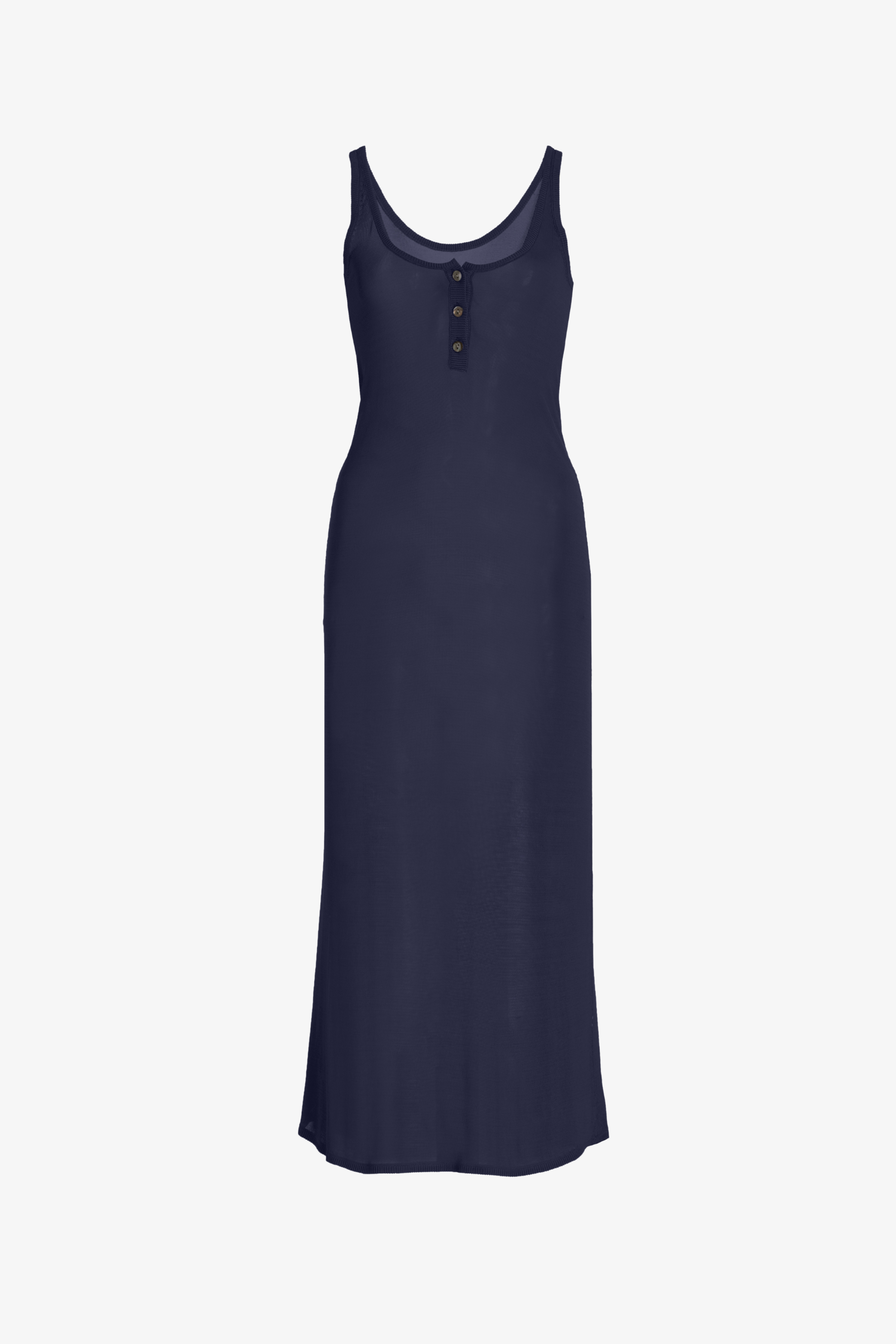 The Catherine Henley Tank Midi Dress in Navy