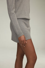 The Celina Sweater Dress in Melange Grey