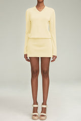 The Celina Sweater Dress in Buttercream