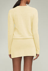 The Celina Sweater Dress in Buttercream