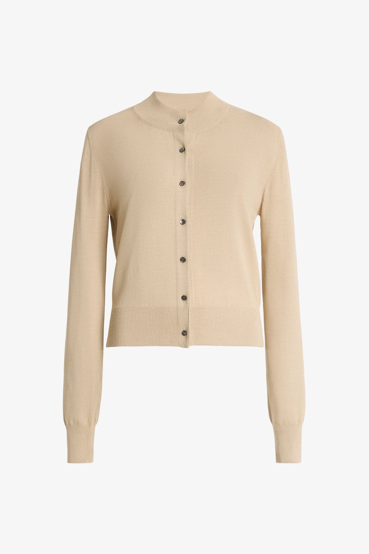 Product view of the Aubrey Cardigan in White Pepper.