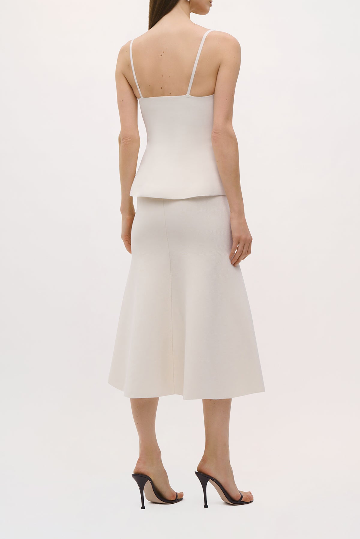 Back view of the Hendrix Skirt in Cream.