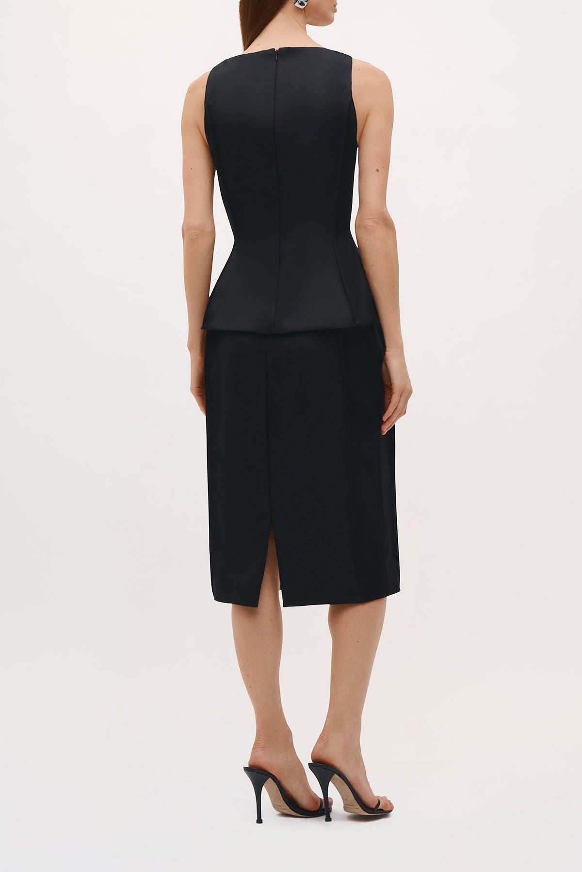 Back photo of the Rone Skirt in Black.