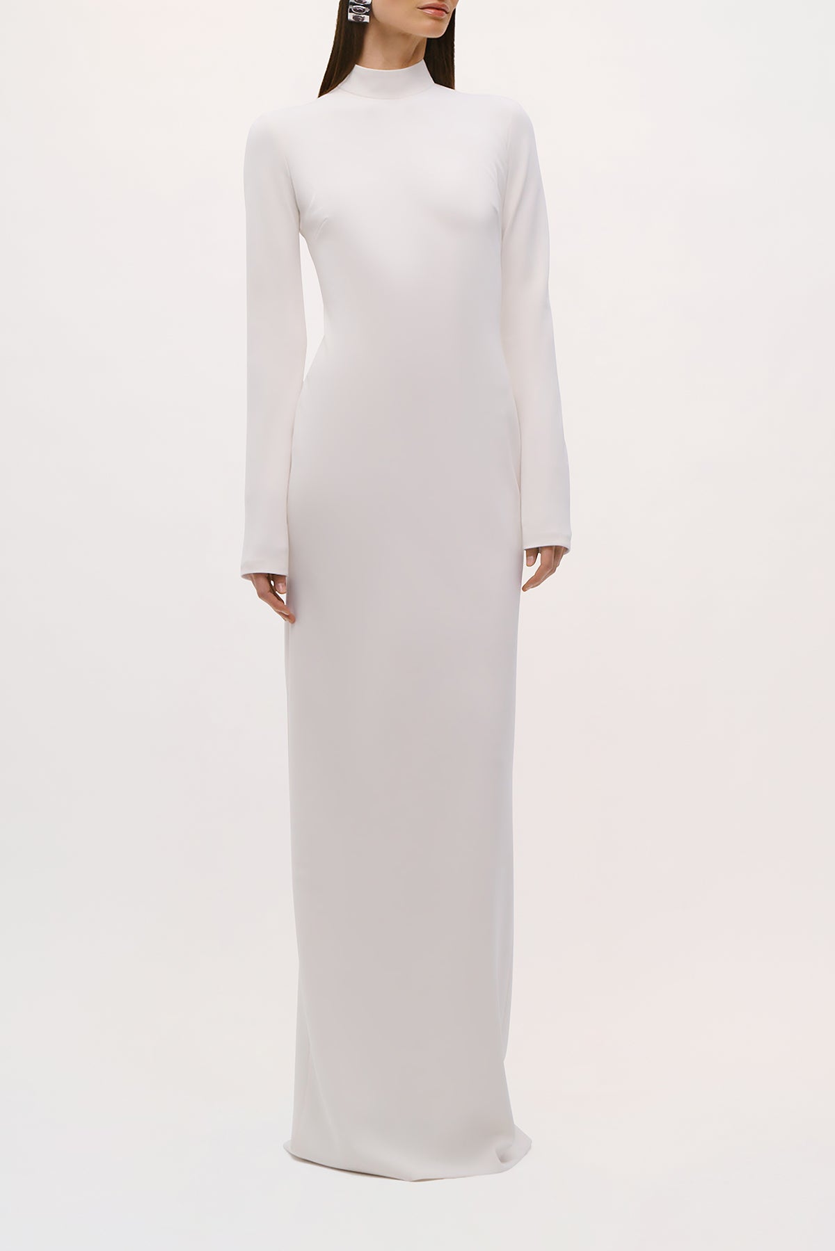 Front view of the Crosby Dress in Ivory.