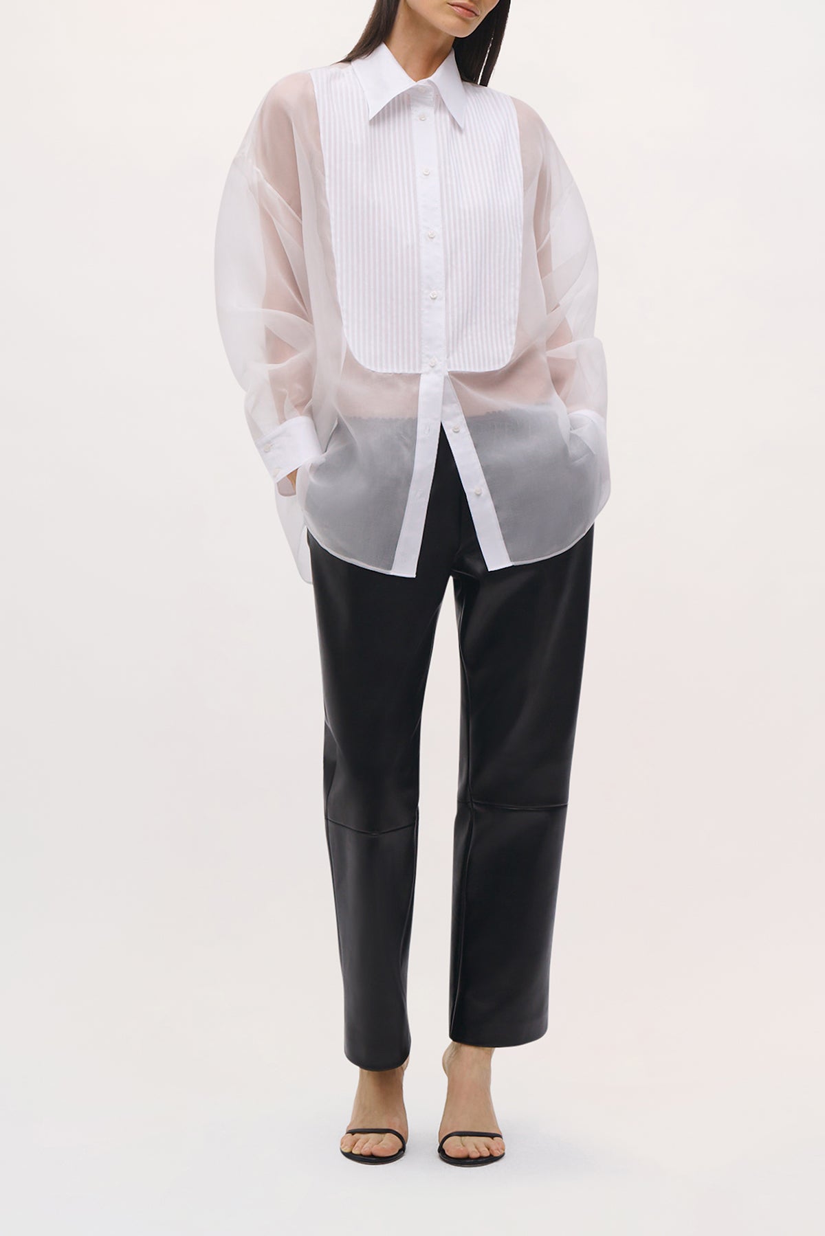 Front view of the Maddox Top in White.