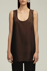 The Ava Top in Chicory Coffee