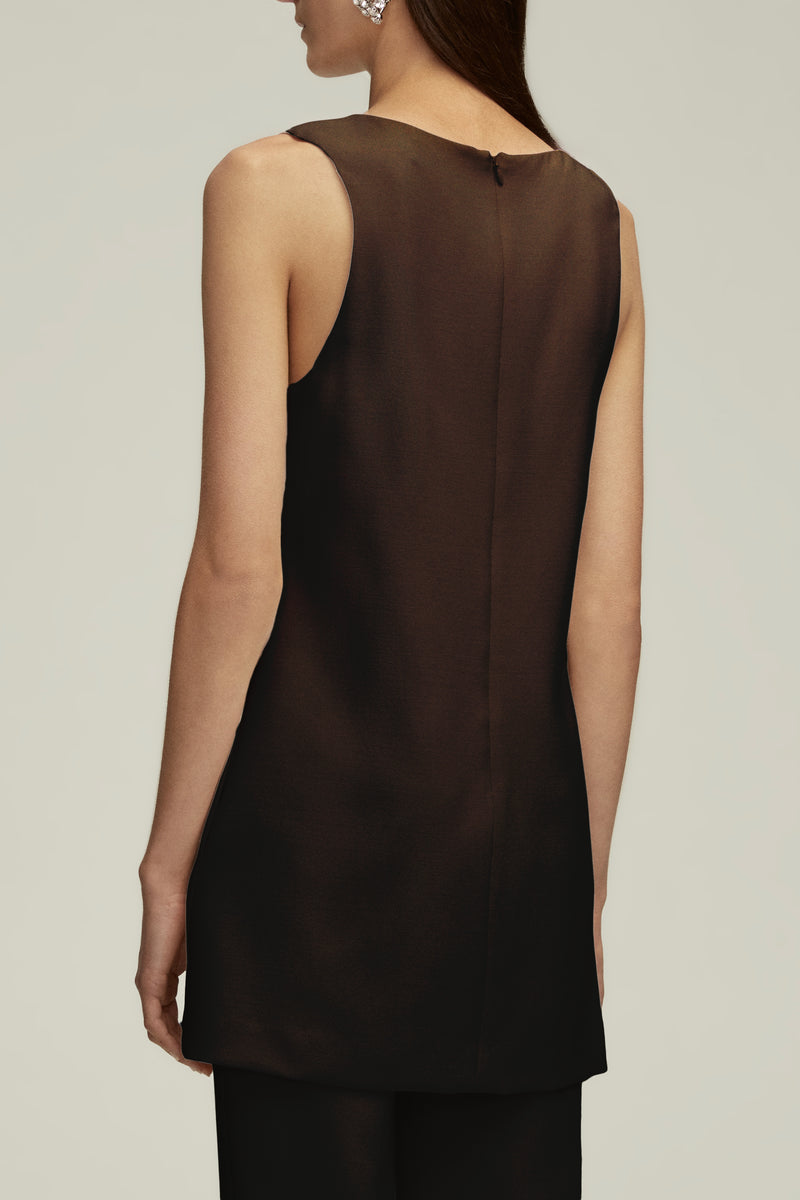 The Ava Top in Chicory Coffee