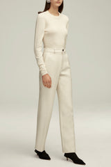 The Eden Crewneck in Ivory
