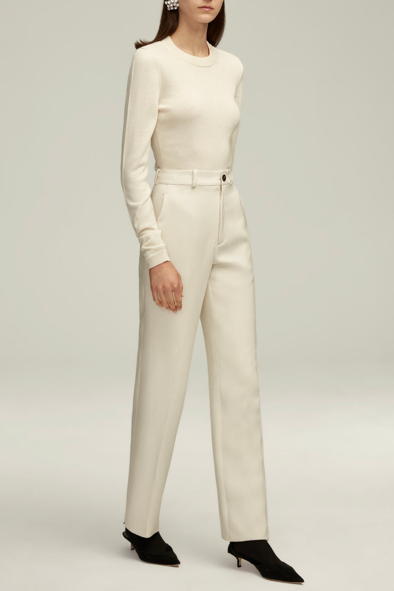 The Eden Crewneck in Ivory