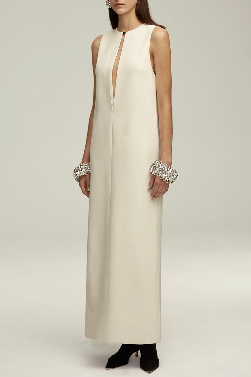 The Kim Dress in Egret
