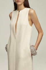 The Kim Dress in Egret
