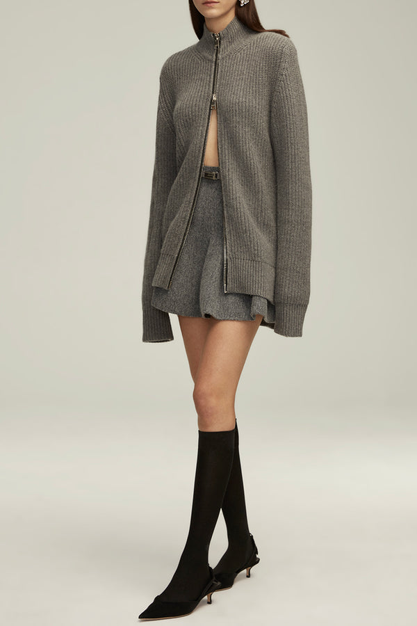 The Marcie Cardigan in Melange Grey