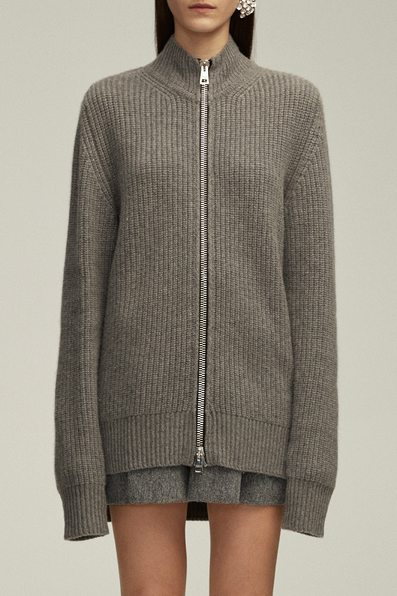 The Marcie Cardigan in Melange Grey