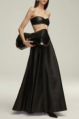 The Parker Leather Skirt in Black