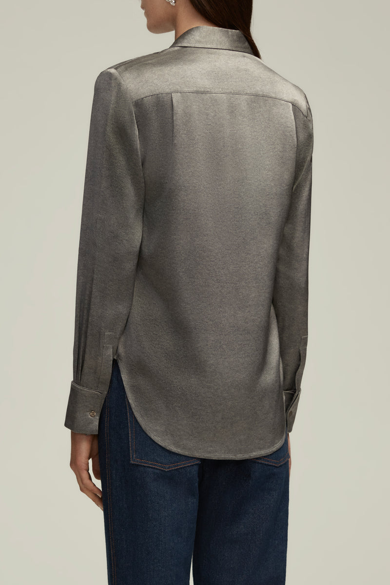 The Spence Button Down in Heather Grey