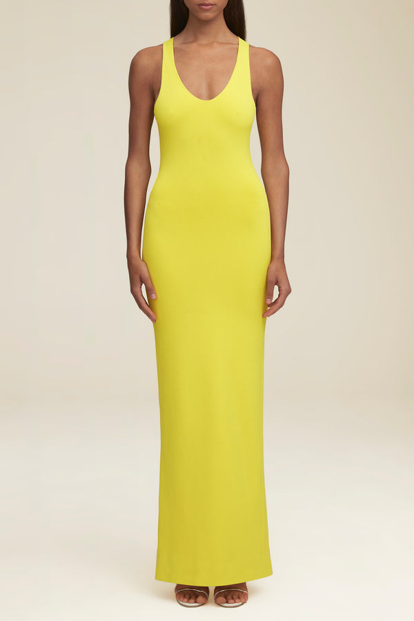 The Cara Dress in Lemon Yellow