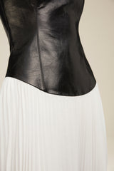 The Florena Dress in White and Black