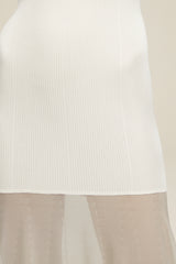 The Katya Ribbed Knit Dress in Ivory