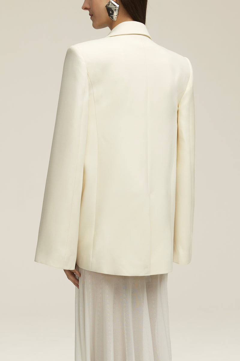 The Laila Cape Evening Jacket in Ivory