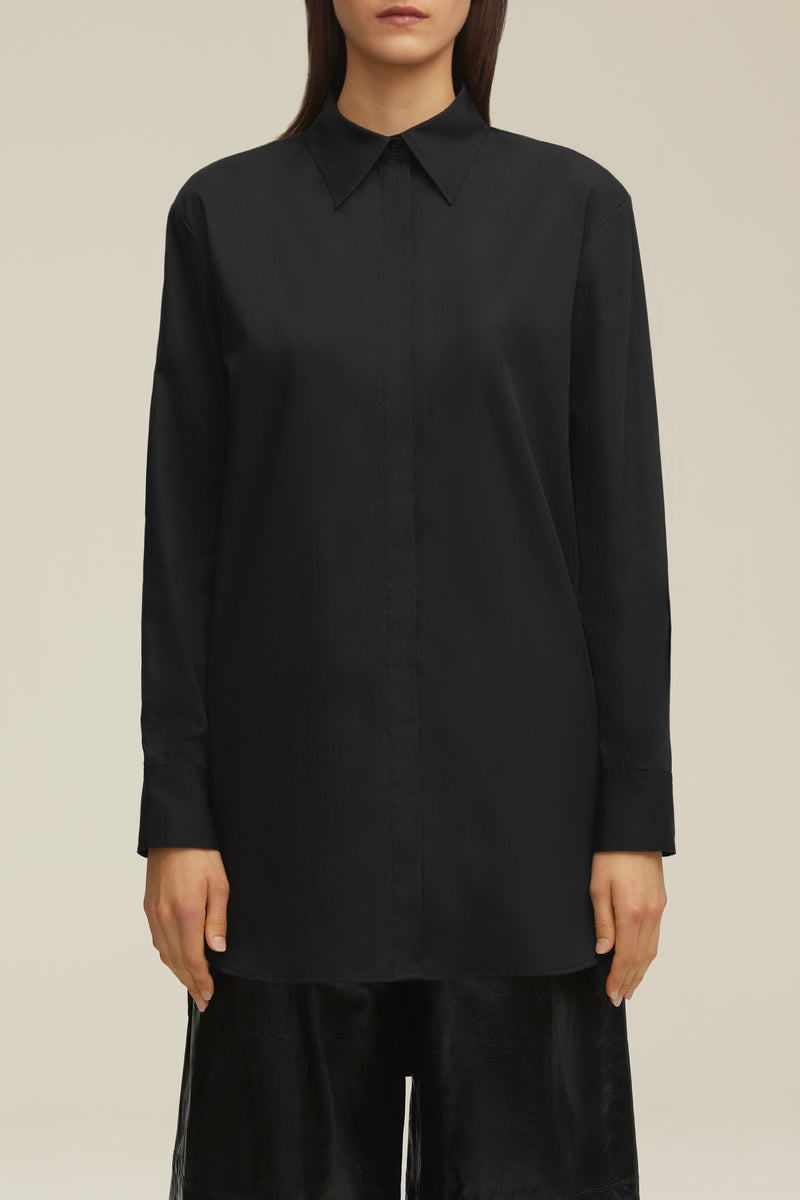 The Phillippa Shirtdress in Black