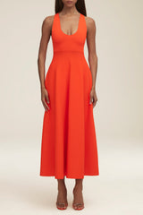 The Renee Dress in Red Orange
