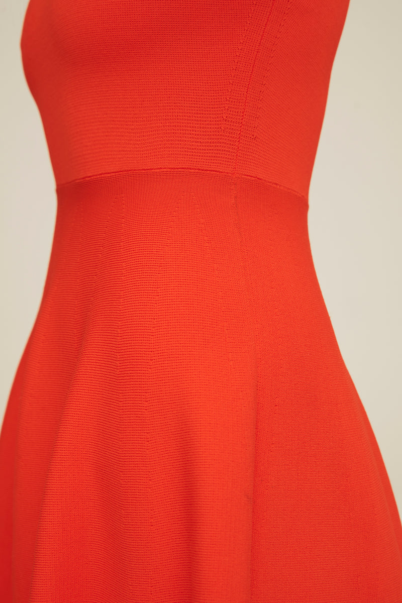 The Renee Dress in Red Orange