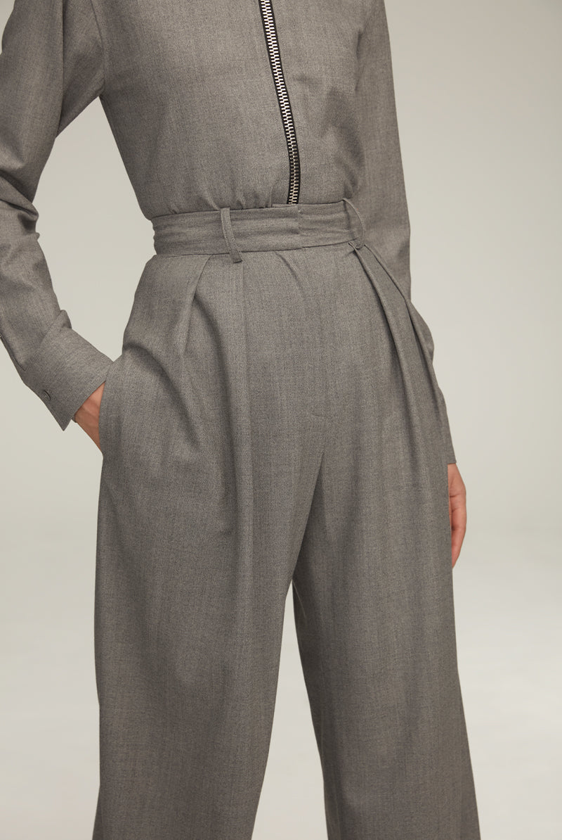 The Holland Trouser in Melange Grey