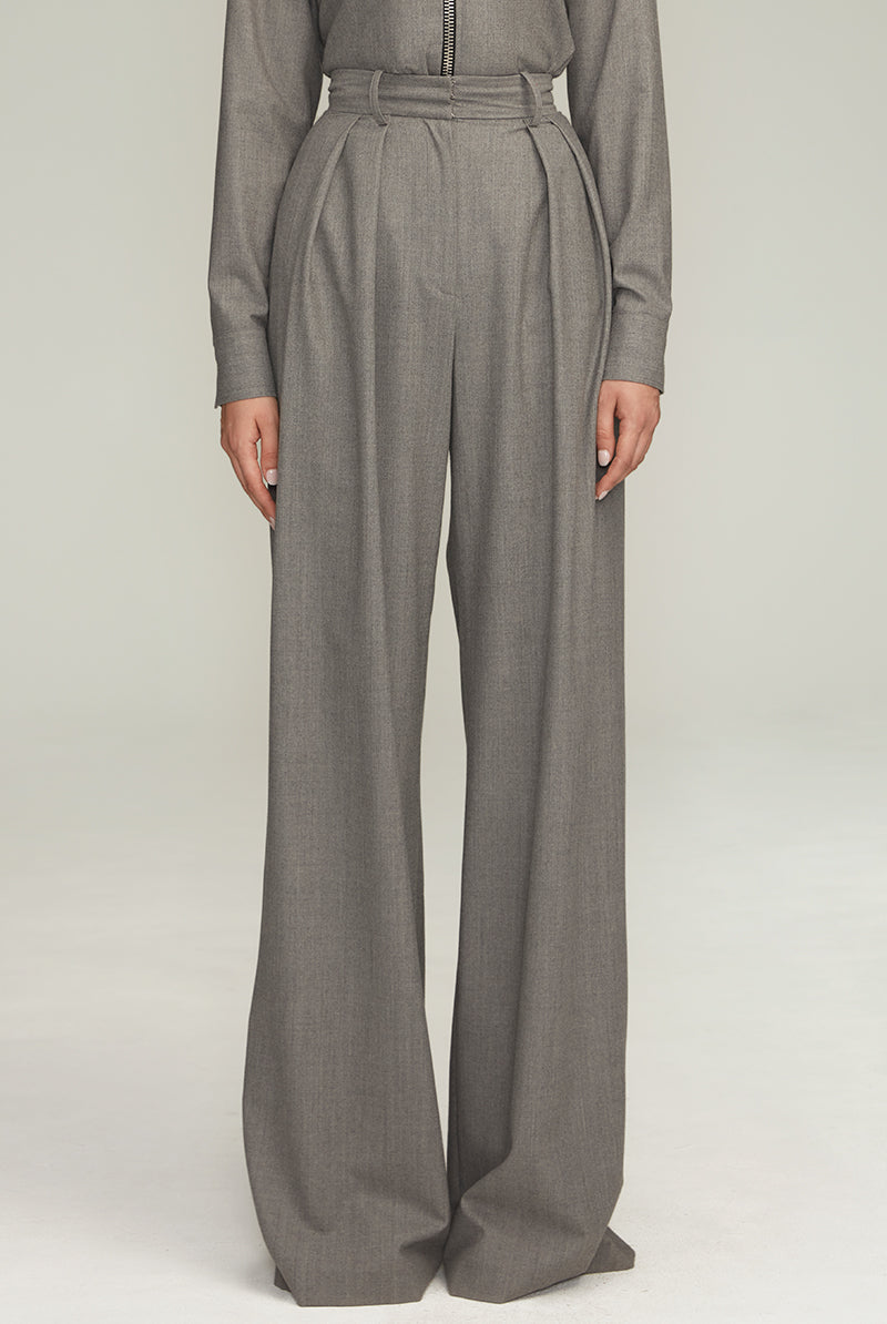The Holland Trouser in Melange Grey