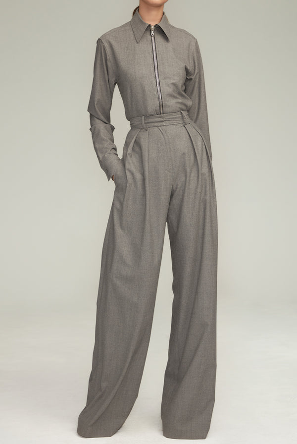 The Holland Trouser in Melange Grey