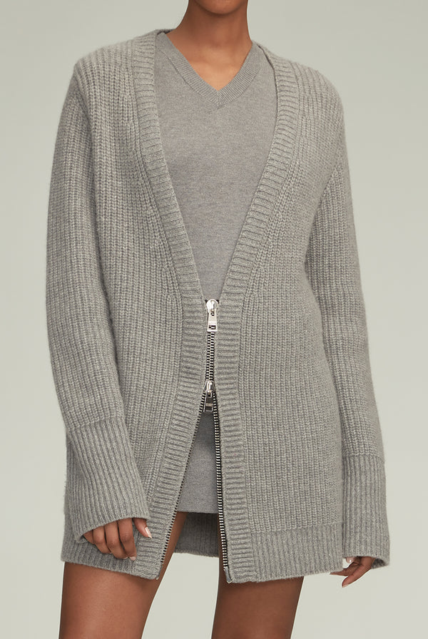 The Harlan Sweater in Melange Grey