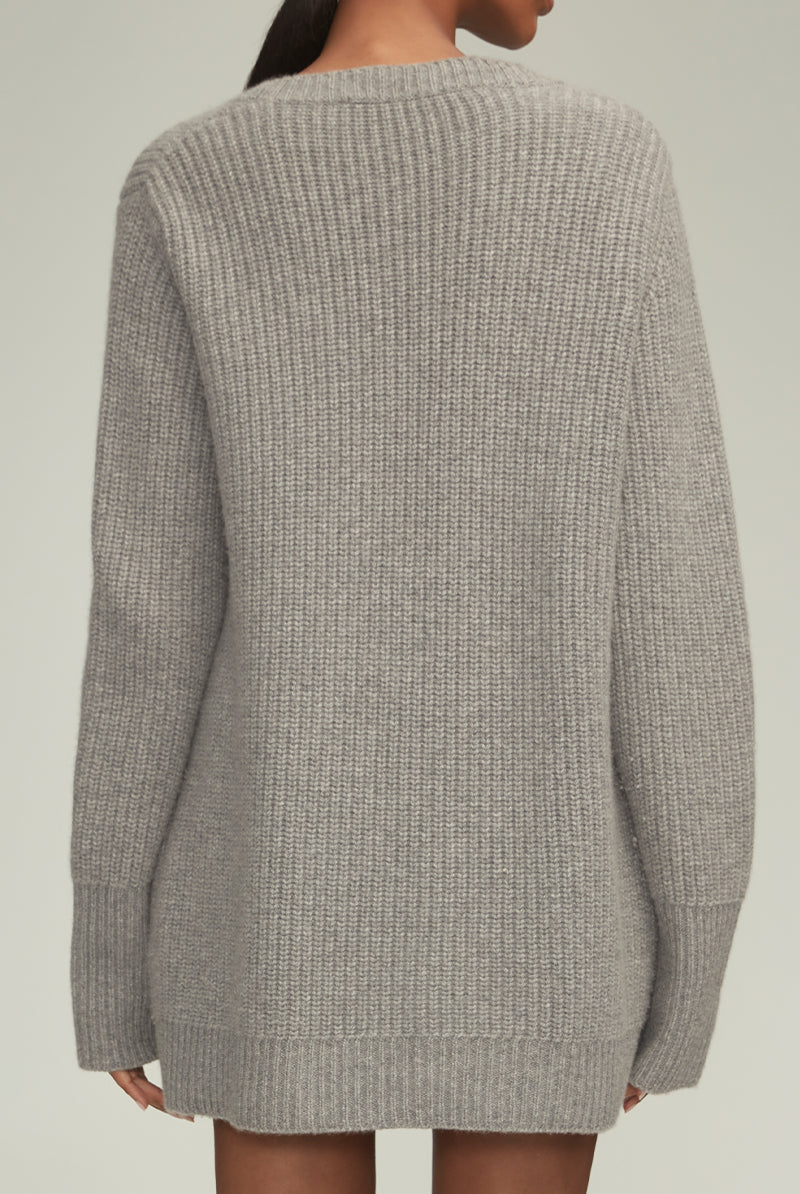 The Harlan Sweater in Melange Grey
