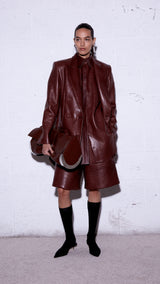 The Clover Short in Smoked Paprika Nappa Leather