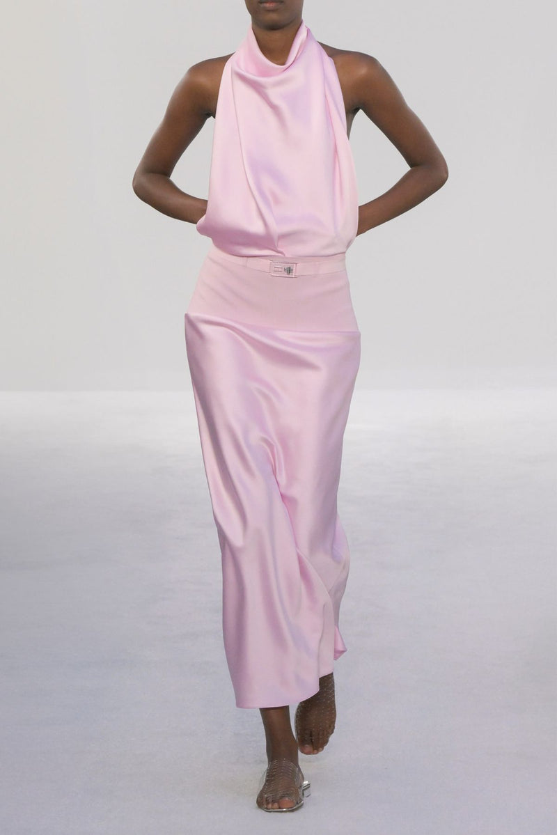 The Larissa Midi Dress in Powder Pink