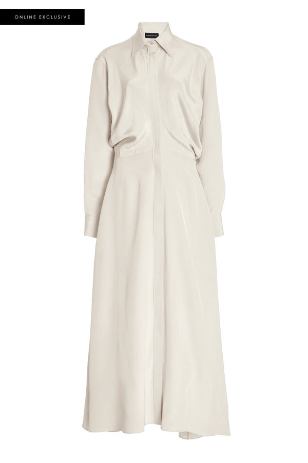 The Charlotte Shirt Dress in Ivory