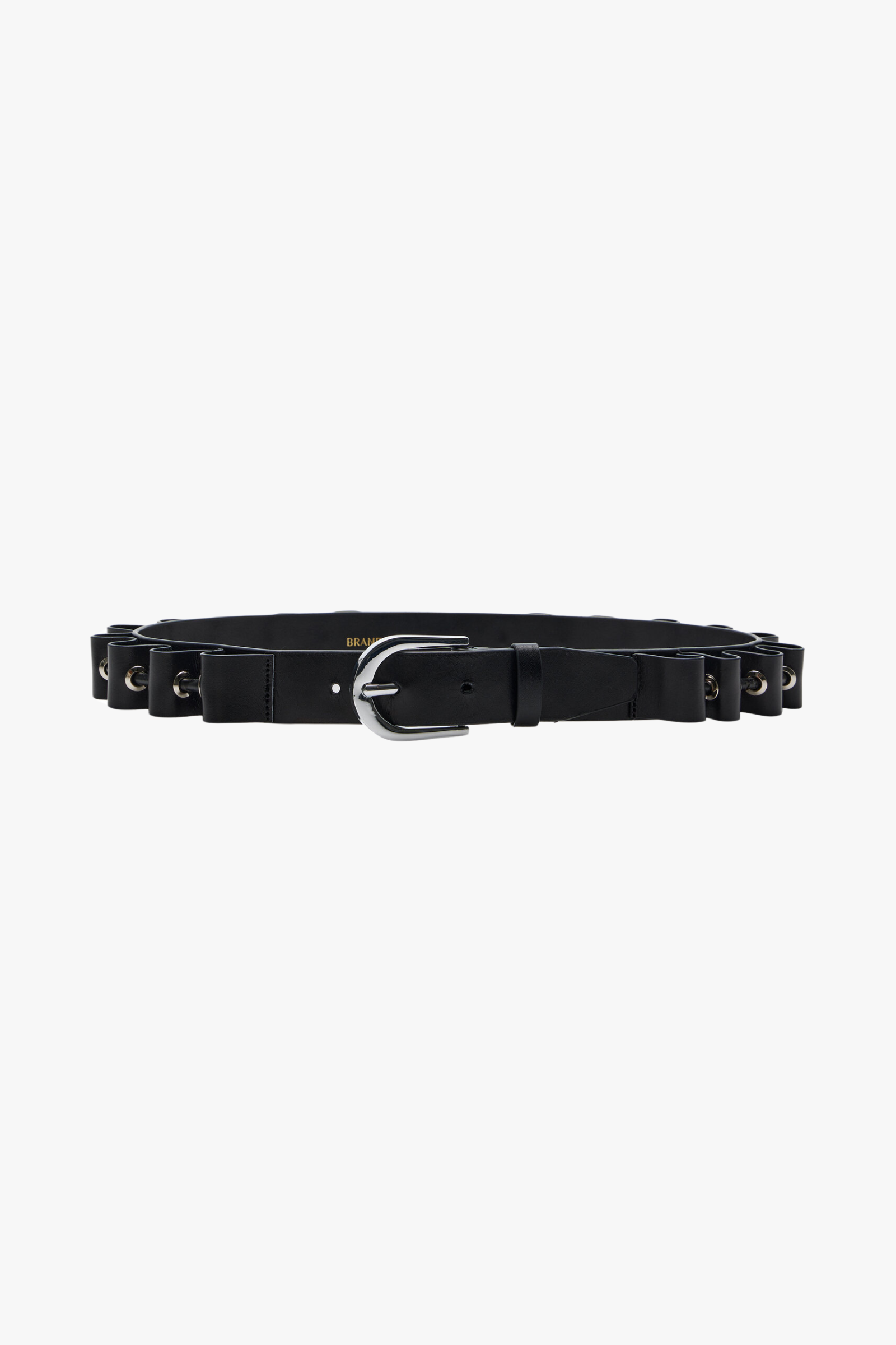 The Steele Eyelet Belt in Black Leather