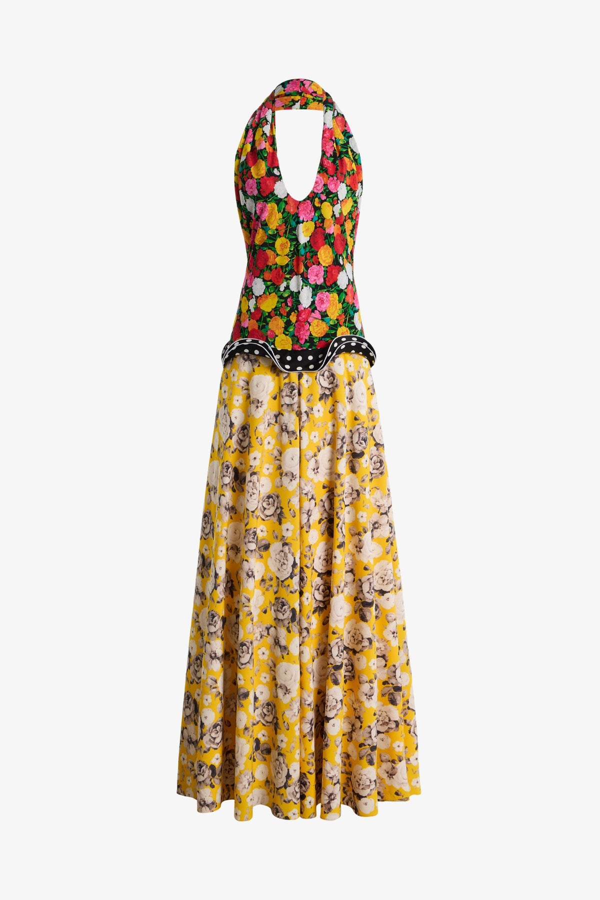 Product view of the Wren Dress in Multifloral and Polkadot.