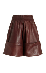 The Clover Short in Smoked Paprika Nappa Leather