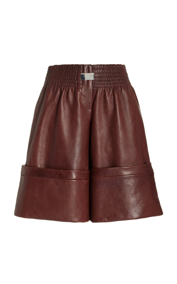 The Clover Short in Smoked Paprika Nappa Leather