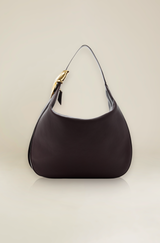 The Stella Large Hobo Bag in Burgundy and Gold