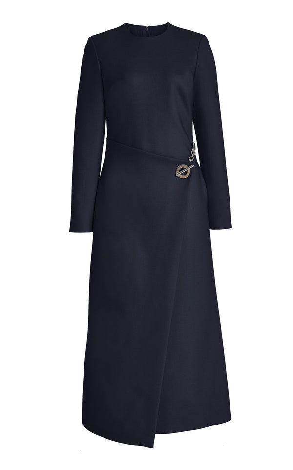 The Rumer Align Dress With Toggle and Chain in Navy