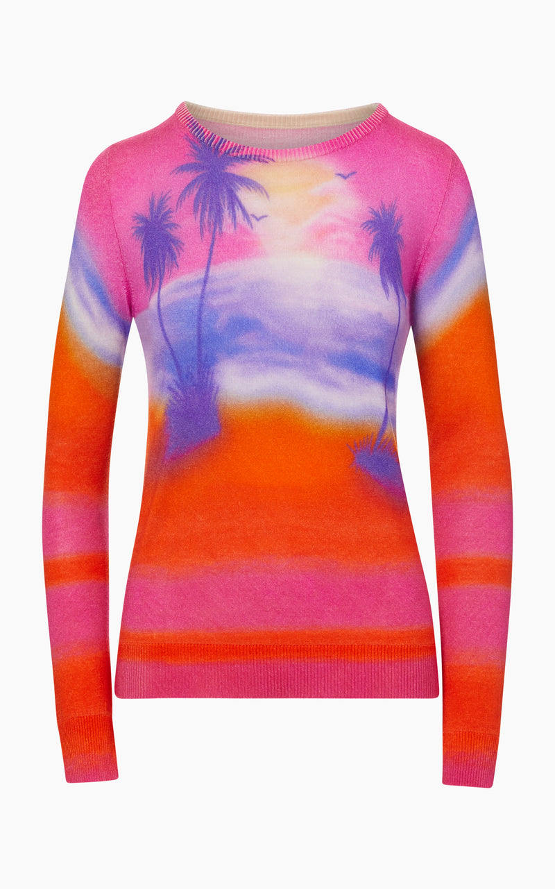 The Susen Sweater in Sunset Print