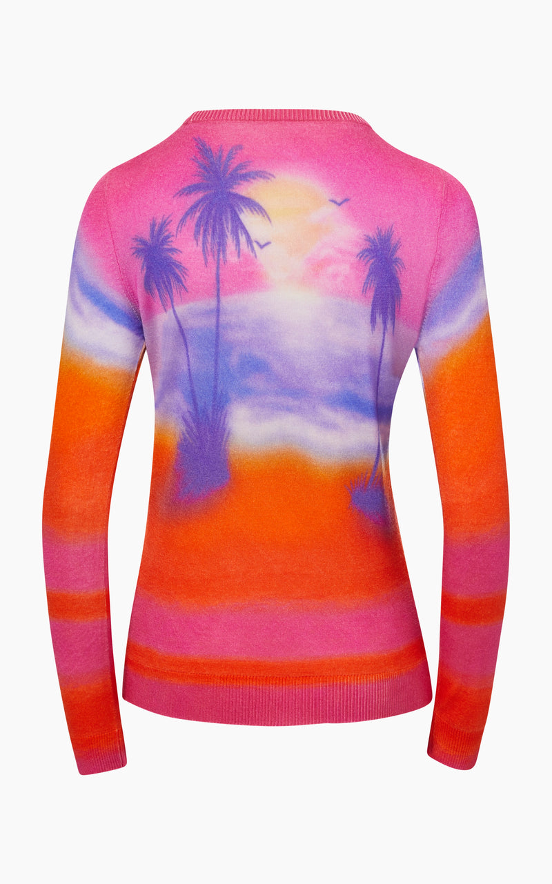 The Susen Sweater in Sunset Print