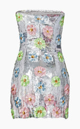The Esme Mini Dress in Pastel Sequins