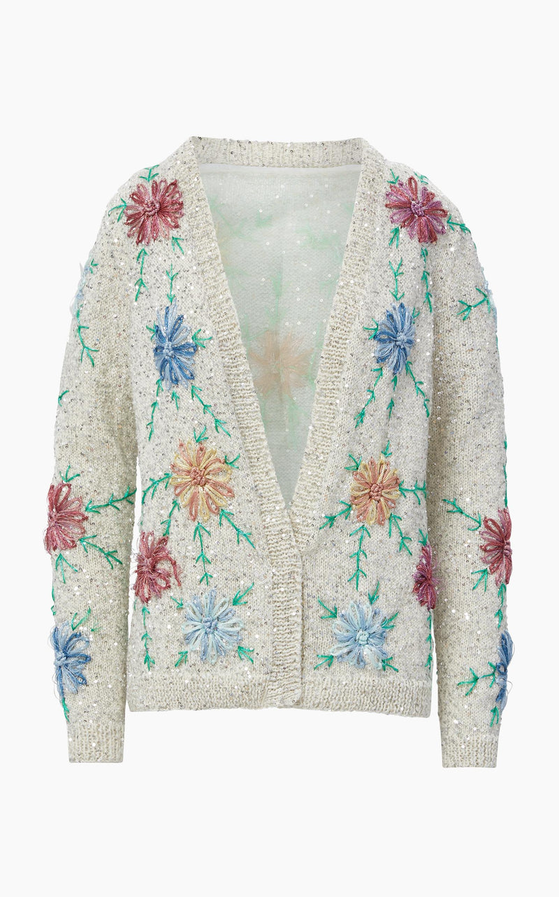 The Sawyer Sweater in Cream Floral