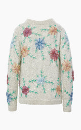 The Sawyer Sweater in Cream Floral