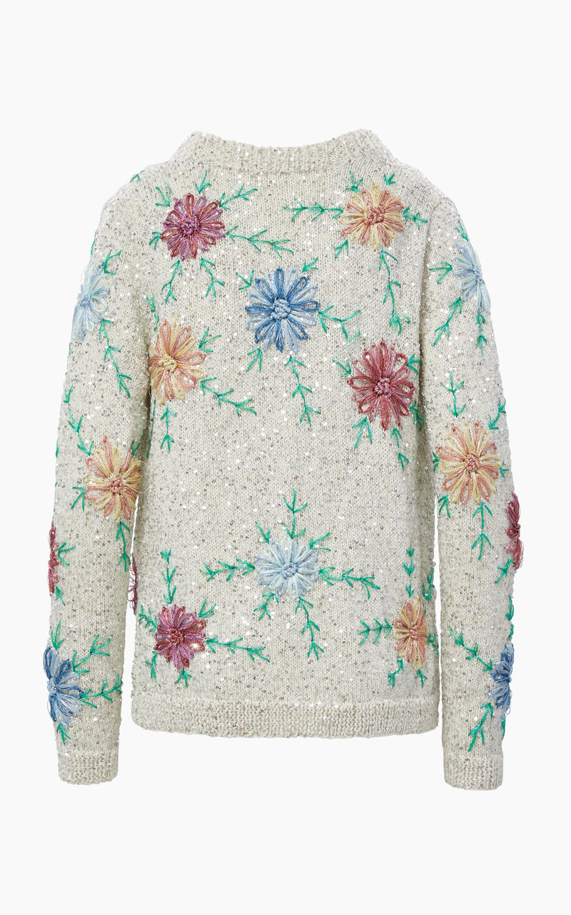 The Sawyer Sweater in Cream Floral