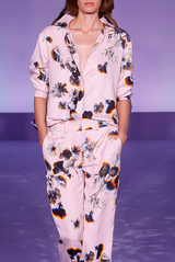 The Brit Button Down in Pink Kaleidoscope Floral